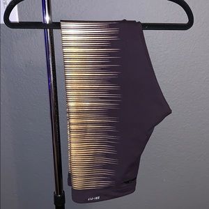 Gold Nike Reflective Leggings